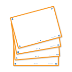OXFORD FLASH 2.0 flashcards - blank with orange frame, 10,5 x 14,8 cm, pack of 80 - 400133938_1200_1689090925