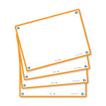 OXFORD FLASH 2.0 flashcards - 105x148 mm - uni blanc - orange - lot 80 - Compatible SCRIBZEE® - 400133938_1200_1709285721