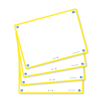OXFORD FLASH 2.0 flashcards - 105x148mm - blanco - geel - pak 80 stuks - SCRIBZEE® Compatible - 400133939_1200_1689090929