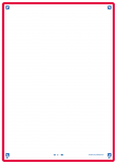 OXFORD REVISION 2.0 cards - blank with red frame, 14,8 x 21 cm, pack of 50 - 400133974_1100_1573210904
