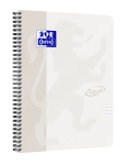 OXFORD Touch Spiraalblok - A4 - Soepele Kartonnen kaft - Dubbelspiraal - Gelijnd - 70 vel - SCRIBZEE® Compatible - Licht Grijs - 400134118_1100_1686195591