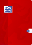 OXFORD ESSE ZESZYT - A5 - miękka kartonowa okładka - zszywki - kratka 5x5 mm z marginesem - 60 kartek - czerwony - 400136900_1100_1633637414