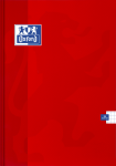 OXFORD ESSE BRULION - A4 - twarda kartonowa okładka - szyty - kratka 5x5 mm z marginesem - 96 kartek - czerwony - 400136904_1100_1633637434