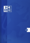 OXFORD ESSE BRULION - A4 - twarda kartonowa okładka - szyty - kratka 5x5 mm z marginesem - 96 kartek - niebieski - 400136905_1100_1633637437