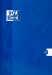 OXFORD ESSE BRULION - A4 - twarda kartonowa okładka - szyty - kratka 5x5 mm z marginesem - 96 kartek - niebieski - 400136905_1100_1686154030
