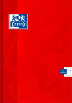 OXFORD ESSE BRULION - A5 - twarda kartonowa okładka - szyty - kratka 5x5 mm z marginesem - 96 kartek - czerwony - 400136915_1100_1677206753