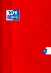 OXFORD ESSE BRULION - A5 - twarda kartonowa okładka - szyty - kratka 5x5 mm z marginesem - 96 kartek - czerwony - 400136915_1100_1686154093