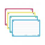 Flashcards FLASH 2.0 OXFORD - 80 cartes 7,5 x 12,5 cm - cadres de couleur jaune, rouge, bleu turquoise et menthe  - ligné - 400137329_1100_1575013340