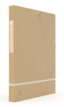 OXFORD Touareg Sammelbox - A4 - Rückenbreite 25mm - mit Gummiband - mit Beschriftungsetikette - mit drei Einschlagklappen - aus recyceltem Karton - beige - 400139835_1100_1686107407