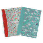 Twin Pack Oxford Floral/Bloom A4 Hard Cover Wirebound Notebook, Ruled with Margin, 140 Pages, Scribzee Enabled -  - 400139950_1201_1692623460