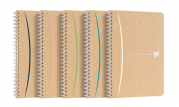 Oxford Touareg Notebook - A5 - Blødt kartonomslag - Dobbeltspiral - kvadreret 5x5 mm - 180 sider - SCRIBZEE ®-kompatibel - Assorterede farver - 400141844_1200_1608220080