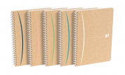 Oxford Touareg Notebook - A5 - Blødt kartonomslag - Dobbeltspiral - kvadreret 5x5 mm - 180 sider - SCRIBZEE ®-kompatibel - Assorterede farver - 400141844_1400_1610436363