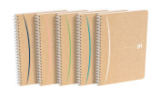 Oxford Touareg Notebook - A5 - Blødt kartonomslag - Dobbeltspiral - kvadreret 5x5 mm - 180 sider - SCRIBZEE ®-kompatibel - Assorterede farver - 400141844_1400_1677182953