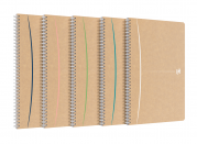 Oxford Touareg Notebook - A4 - Blødt kartonomslag - Dobbeltspiral - kvadreret 5x5 mm - 180 sider - SCRIBZEE ®-kompatibel - Assorterede farver - 400141847_1200_1610436485