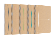 Oxford Touareg Spiralbuch - A4, liniert, 90 Blatt, SCRIBZEE® kompatibel, Cover aus recyceltem Karton, beige und farbig sortiert - 400141848_1200_1686126163