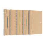 Oxford Touareg Spiralbuch - A4, liniert, 90 Blatt, SCRIBZEE® kompatibel, Cover aus recyceltem Karton, beige und farbig sortiert - 400141848_1200_1709026541