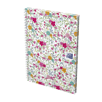 OXFORD Cahier Floral - B5 - Couverture rigide - Reliure intégrale - Ligné - 120 pages - Blanc - 400143835_1300_1664787836
