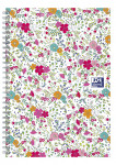 OXFORD Cahier Floral - B5 - Couverture rigide - Reliure intégrale - Ligné - 120 pages - Blanc - 400143835_3100_1591283350