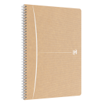 Oxford Touareg Notebook - A4 - Soft Kraft Cover - Twin-wire - 5mm Squares - 180 Pages - SCRIBZEE Compatible - Frosted White - 400145350_1300_1709547482
