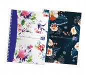 Twin Pack Oxford Botanics A4 Hard Cover Wirebound Notebook, Ruled with Margin, 140 Pages, Scribzee Enabled -  - 400146031_1200_1619521088