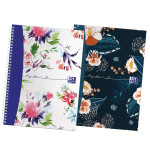 Twin Pack Oxford Botanics A4 Hard Cover Wirebound Notebook, Ruled with Margin, 140 Pages, Scribzee Enabled -  - 400146031_1200_1692623468