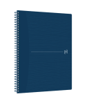 Oxford Origins Anteckningsbok - A4+ – Mjukt omslag – Dubbel spiralbindning – Linjerad – 140 sidor – SCRIBZEE ®-kompatibel – Blå - 400150002_1300_1686142835