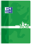 OXFORD ZESZYT PRZEDMIOTOWY JĘZYK POLSKI - A4 - miękka kartonowa okładka - zszywki - linia 9 mm z marginesem - 60 kartek - miks kolorów - 400150839_1100_1633637219