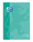 OXFORD CLASSIC Europeanbook 4 - A5+ - Tapa Extradura - Cuaderno espiral microperforado - 5x5 - 120 Hojas - SCRIBZEE - Ice Mint - 400152385_1100_1686195990