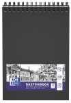 OXFORD schetsboek - A4 - Harde kartonnen kaft - Blanco - 50 vel - 100g - dubbel spiraal - Zwart - 400152648_1100_1677195573