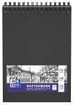 OXFORD Skizzenbuch - A4 - Hardcover - 50 Blätter - 100g - doppelte Spiralbindung - Schwarz - 400152648_1100_1685149465