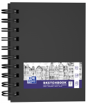 OXFORD carnet de dessins - A6 - Couverture rigide - 80 fls - 100g - double spiralé - Noir - 400152649_1100_1620731214
