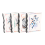OXFORD Boho Spirit Cahier - A5 - Couverture Souple - Reliure intégrale - Quadrillé 5mm - 120 Pages - Couleurs assorties - 400153866_1400_1709629998