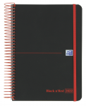AGENDA OXFORD BLACK'N RED - 15x21 cm - Día Página - Espiral - Castellano - 384 páginas - Enero a Diciembre 2022 - Compatible con SCRIBZEE® - 400154456_1100_1618826111