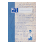 Oxford Recycling Schulheft - A4 - Lineatur 27 (liniert mit Rand rechts und links) - 16 Blatt - OPTIK PAPER® 100% recycled - geheftet - blau - 400159481_1100_1686159591