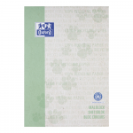 Oxford Recycling Malblock - A4 - blanko - 100 Blatt - 90 g/m² OPTIK PAPER® 100% recycled - kopfseitig geleimt - stabile Kartonunterlage - dunkelgrün - 400159557_1100_1646322412