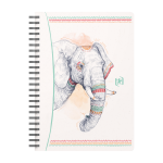 OXFORD Boho Spirit Cahier - A5 - Couverture Souple - Reliure intégrale - Ligné - 120 Pages - Design Éléphant - 400161861_1100_1686158906