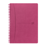 Journal OXFORD Signature - A5 - Couverture rigide - Double spirale - Quadrillé 5mm - 160 pages - compatible SCRIBZEE - Fuchsia - 400163298_1100_1686166767