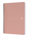 Oxford "My Rec’Up" Spiralbuch - A4 5mm kariert, 90 Blatt, Optik Paper 100% Recycled, Cover aus Cupcycling Material, graue Doppelspirale, SCRIBZEE® kompatibel, rosa - 400166096_1300_1677223131