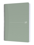 Oxford "My Rec’Up" Spiralbuch - A4, 5mm kariert, 90 Blatt, Optik Paper 100% Recycled, Cover aus Cupcycling Material, graue Doppelspirale, SCRIBZEE® kompatibel, grün - 400166098_1300_1686174779