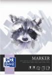 OXFORD BLOK ARTYSTYCZNY DO MARKERA A4 - miękka okładka - klejony - biały - 15 kartek - marker -  - 400166104_1100_1677239833
