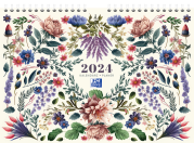 KALENDARZ ŚCIENNY OXFORD FLOWER - A4 - 2024 - 400180748_1100_1690450740