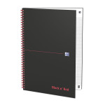 Oxford Black n' Red Matt Black Notebooks