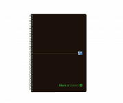 Oxford Black n Colours a cuadros 5x5 con tapa dura A4 + Paquete de 5 EuropeanBook multiasignatura espiral Verde