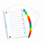 Witte kartonnen tabbladen met gekleurde tabs - WEBGOXFF_1100_1592991817