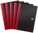 OXFORD Black n'Red gebundenes Notizbuch - A5 - 8mm liniert - 96 Blatt - Optik Paper® - Deckel aus stabilem Karton - schwarz/rot - 100080459_1101_1686089568