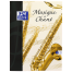 OXFORD MUSIQUE CAHIER -  24x32cm - Couverture carte - Agrafé - Grands carreaux Seyès + Portées musicales - 48 pages - 100101475_1100_1686095875