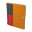 OXFORD International Notebook - A5+ – Hårdt omslag – Dobbeltspiral – Tæt linjeret – 160 sider – SCRIBZEE®-kompatibel – Orange - 100102680_1300_1685151718