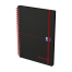 Oxford Black n' Red Spiralbuch - A5 - 5 mm kariert- 70 Blatt - Doppelspirale - Polypropylen Cover - SCRIBZEE® kompatibel - Schwarz - 400047656_1300_1686191325