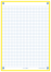 OXFORD REVISION 2.0 cards - squared with yellow frame, 14,8 x 21 cm, pack of 50 - 400133964_1100_1686092650