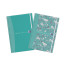 OxfordFloral and Teal A5 Hard Cover Casebound Notebook, Ruled with Margin, 144 Pages -  - 400135332_1103_1676971815